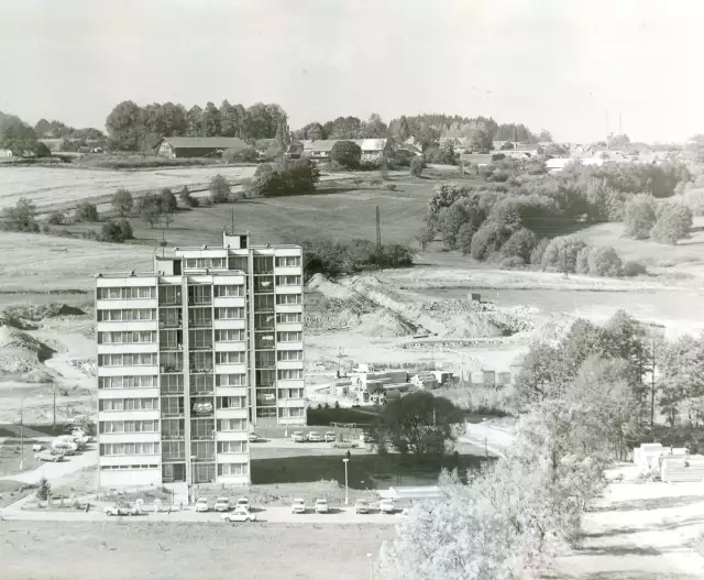 Výstavba sídliště Pražská - léto 1985.