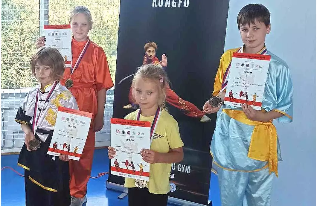 Z juniorské ligy odvezli členové oddílu Wu-shu Pelhřimov čtyři medaile