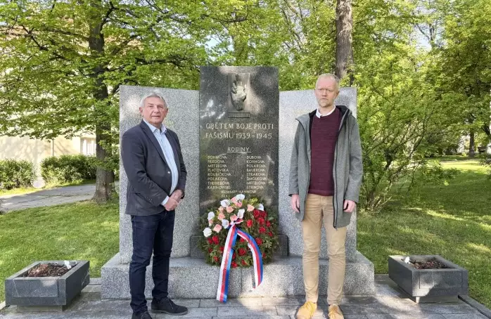 Vedení města si připomnělo výročí konce druhé světové války