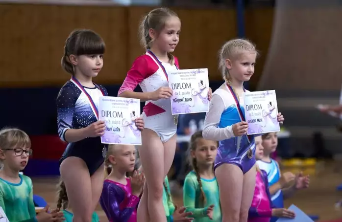 Gymnastky získaly na krajských přeborech dvě medaile