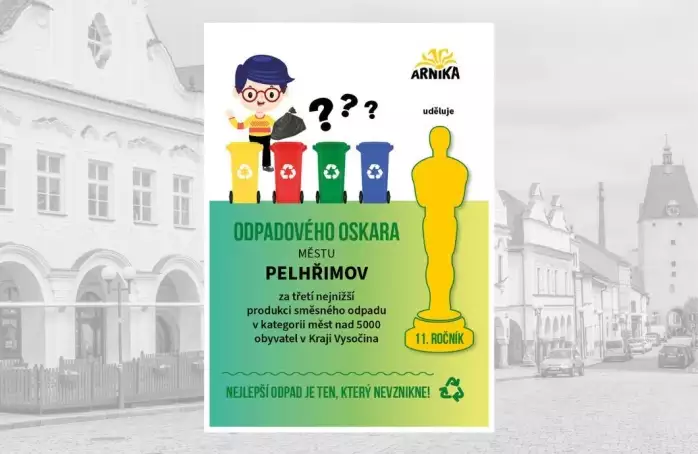 Pelhřimov získal třetí místo v soutěži Odpadový Oskar 