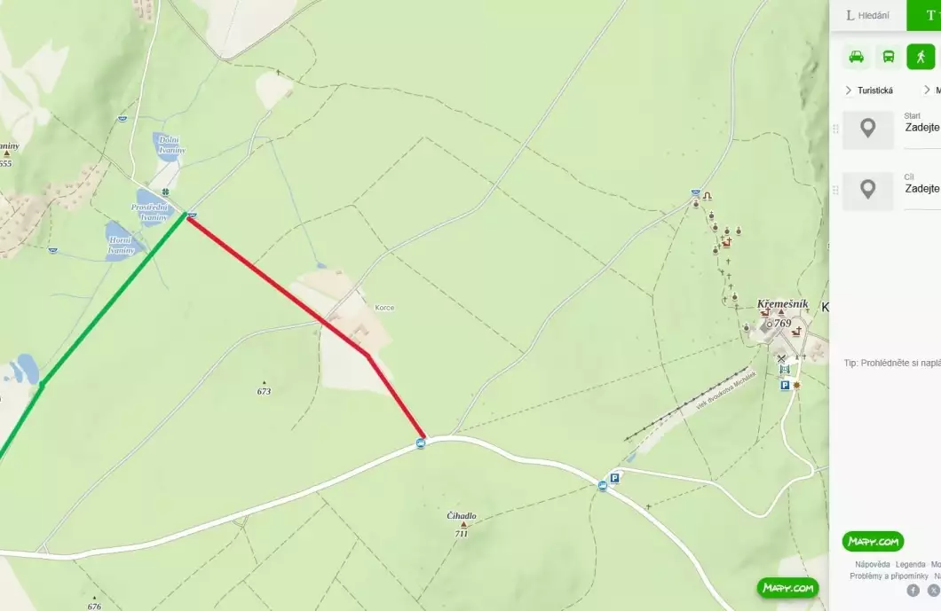 Oprava uzavřela komunikaci ke Stříbrné studánce