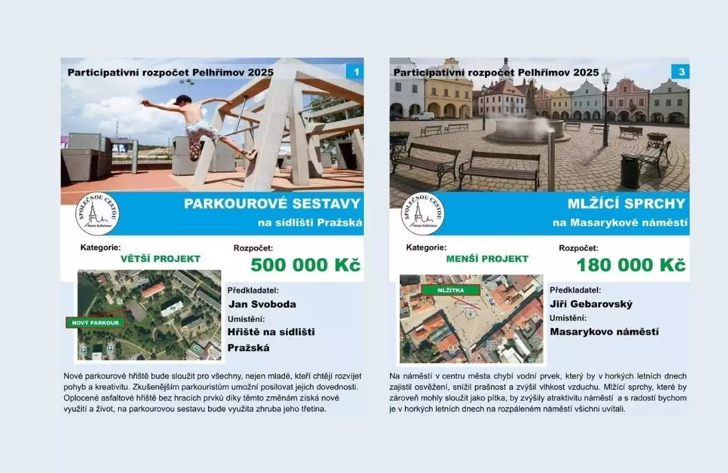 Město zrealizuje parkourové sestavy a mlžící sprchy