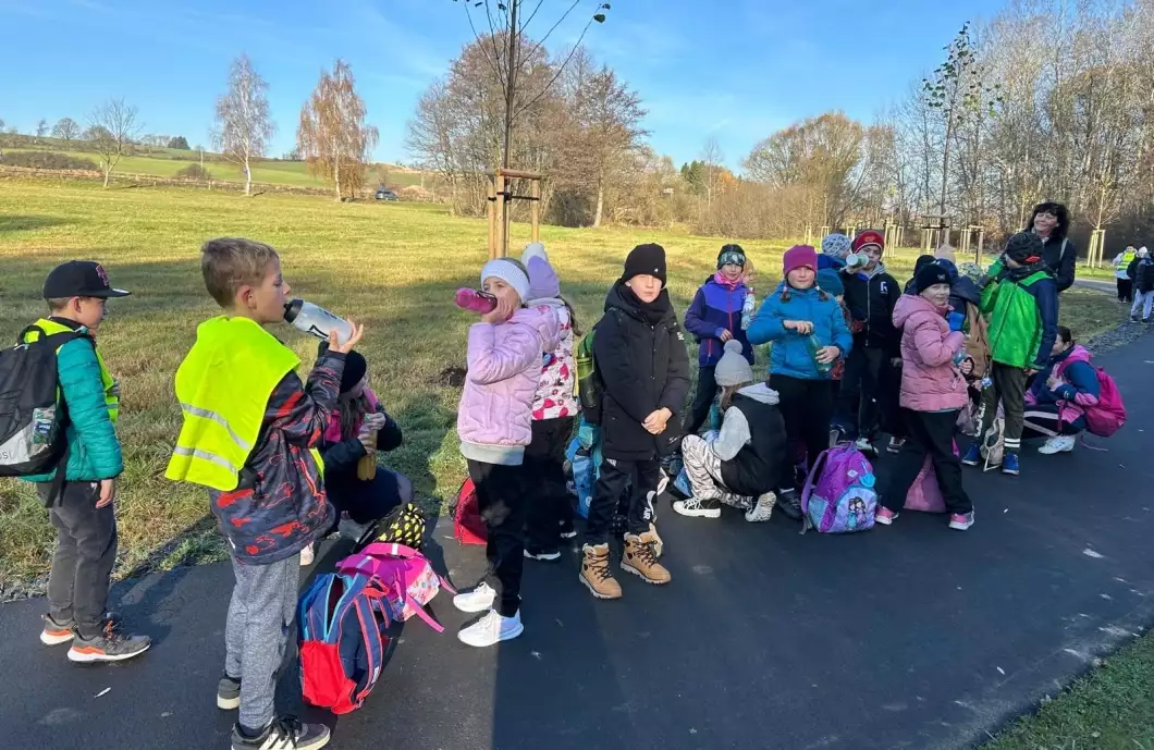 Školáci podnikli podzimní stezku do Rynárce